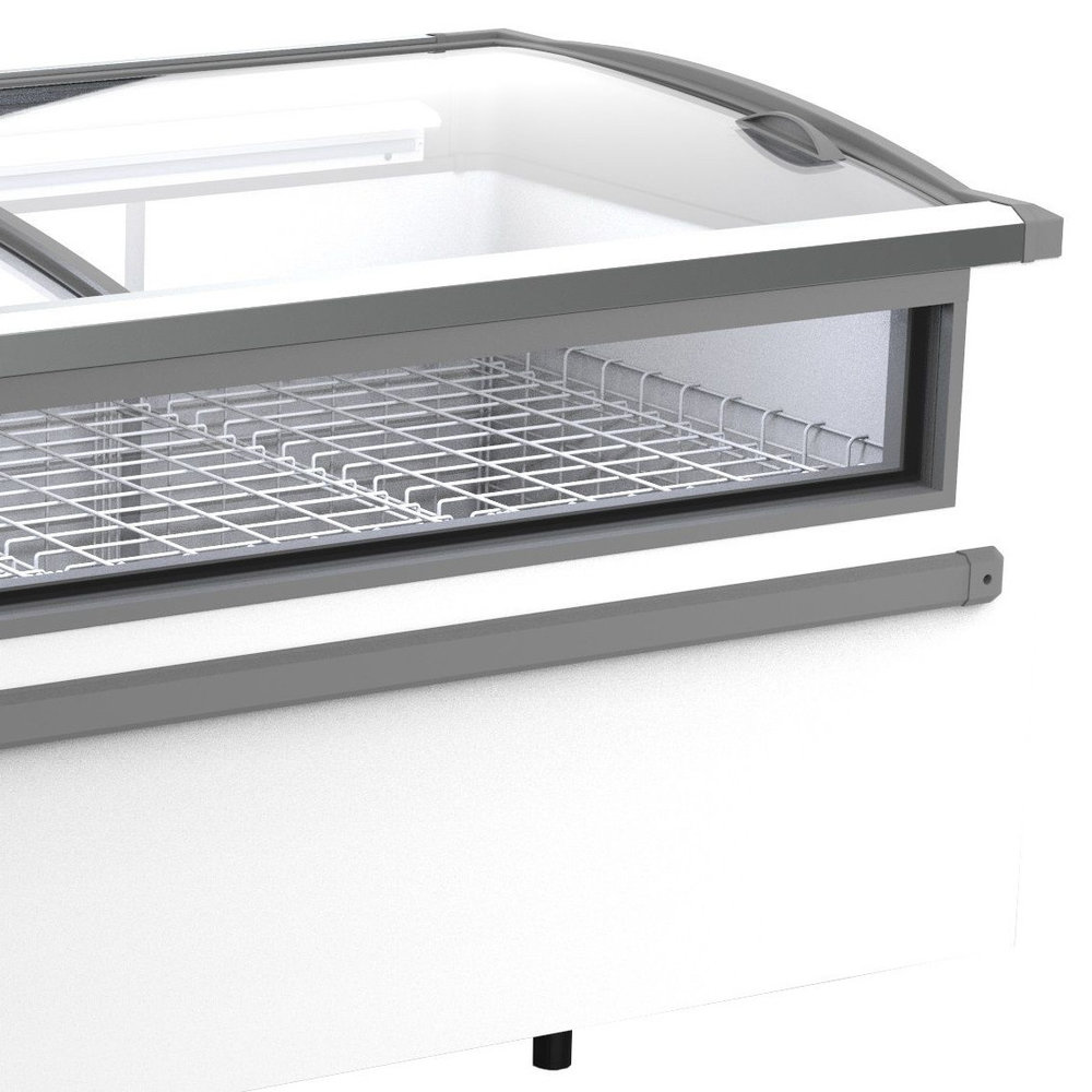 Combisteel Supermarkt Vrieskist | 1005l | Wit | -18°c/-23°c | Statisch | Schuifdeksels | Frontruit | 2124x952x894(h)mm