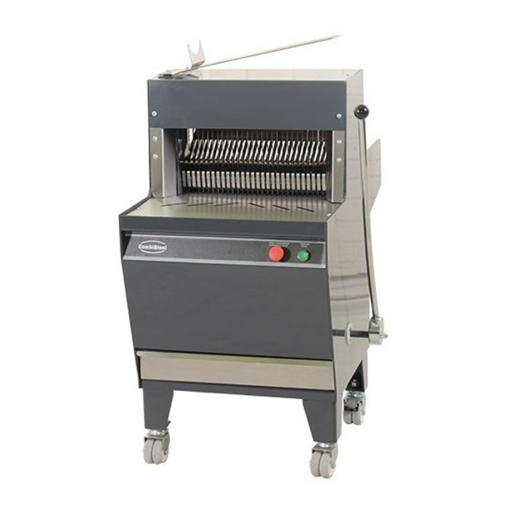 Combisteel Broodsnijmachine | Brood 430mm | Snijdikte 11mm | 0.37kw (230v) | Wielen (geremd) | 800x850x1250(h)mm