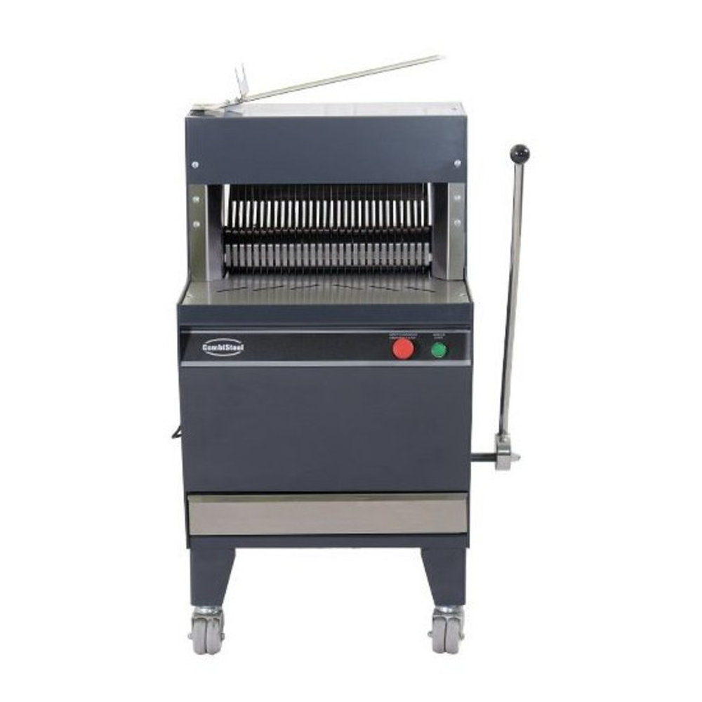 Combisteel Broodsnijmachine | Brood 430mm | Snijdikte 11mm | 0.37kw (230v) | Wielen (geremd) | 800x850x1250(h)mm
