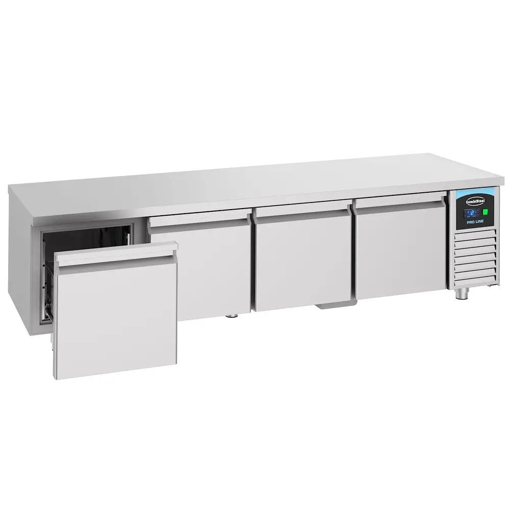 Combisteel Koelwerkbank | Pro Line | Laag Model | 360l | 4 Laden (1/1 Gn) | -2°c/+8°c | Geforceerd | 2130x700x600(h)mm