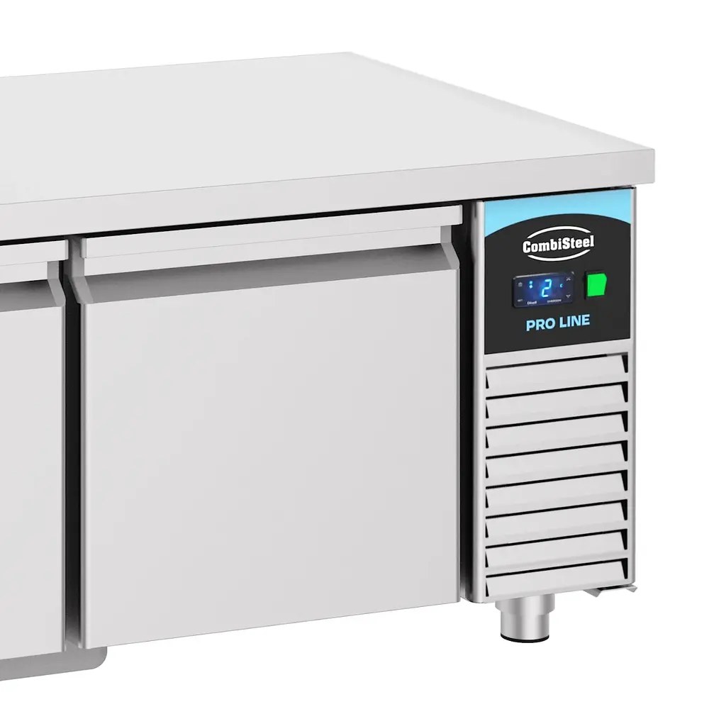 Combisteel Koelwerkbank | Pro Line | Laag Model | 360l | 4 Laden (1/1 Gn) | -2°c/+8°c | Geforceerd | 2130x700x600(h)mm