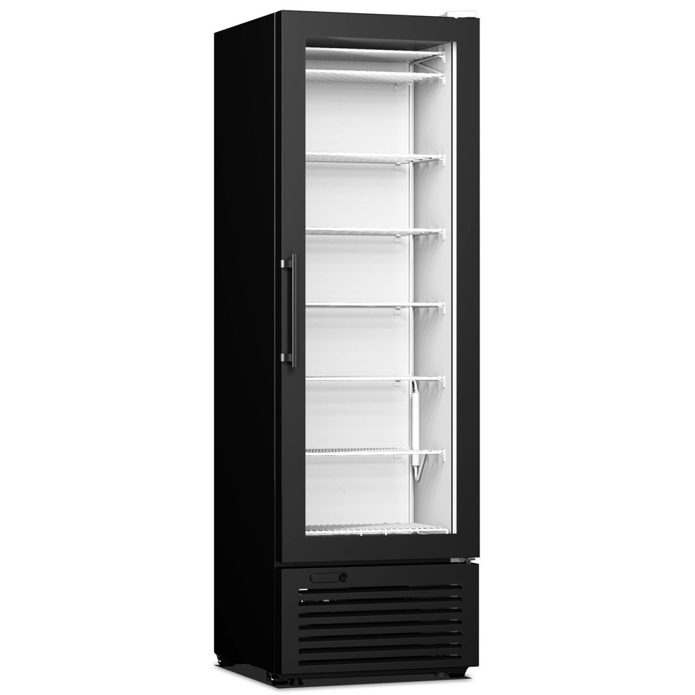 Combisteel Ijsvrieskast | 301l | Zwart | -18°c/-25°c | Statisch | Wielen (geremd) | 570x649x1835(h)mm