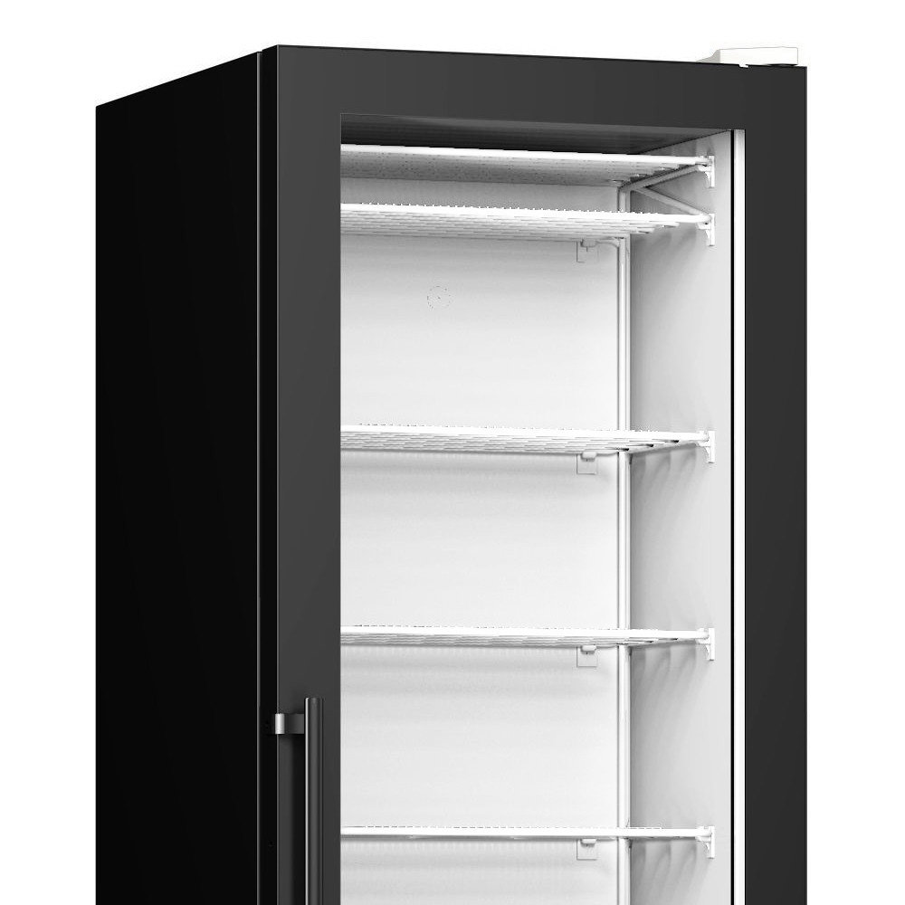 Combisteel Ijsvrieskast | 301l | Zwart | -18°c/-25°c | Statisch | Wielen (geremd) | 570x649x1835(h)mm