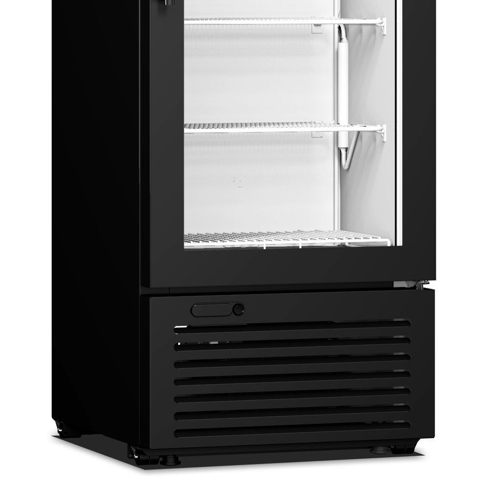 Combisteel Ijsvrieskast | 301l | Zwart | -18°c/-25°c | Statisch | Wielen (geremd) | 570x649x1835(h)mm
