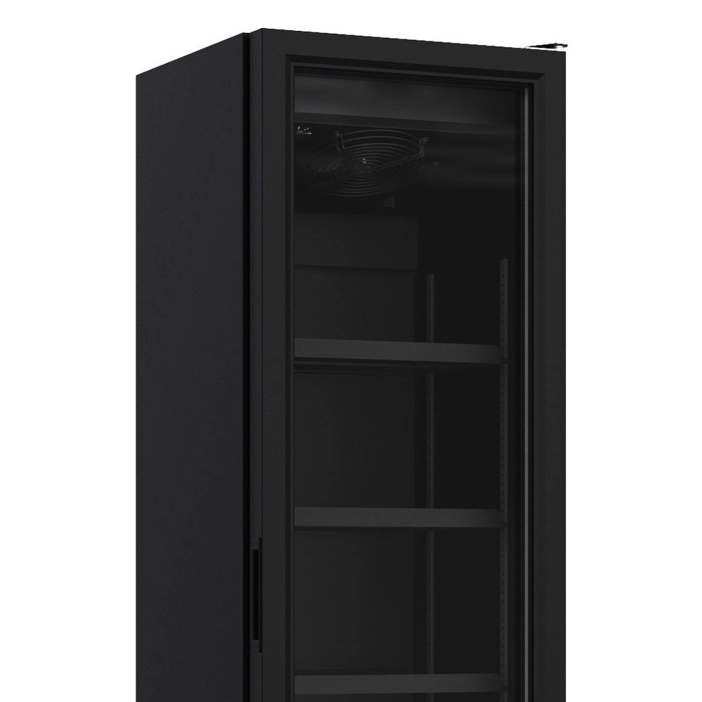Combisteel Drankenkoeling | 221l | Zwart | +4°c/+10°c | Statisch + Ventilator | Wielen | 450x497x1881(h)mm