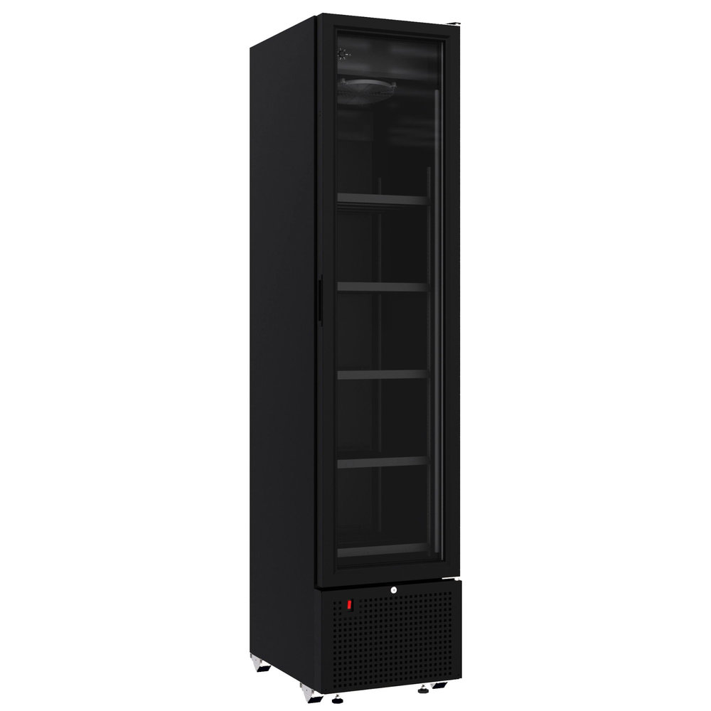 Combisteel Drankenkoeling | 348l | Zwart | +4°c/+10°c | Statisch + Ventilator | Wielen | 450x656x2024(h)mm