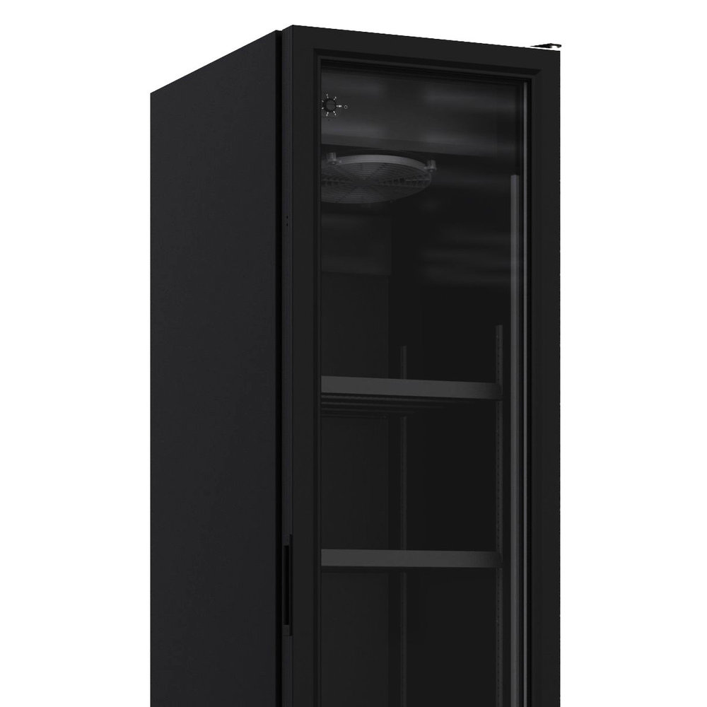 Combisteel Drankenkoeling | 348l | Zwart | +4°c/+10°c | Statisch + Ventilator | Wielen | 450x656x2024(h)mm