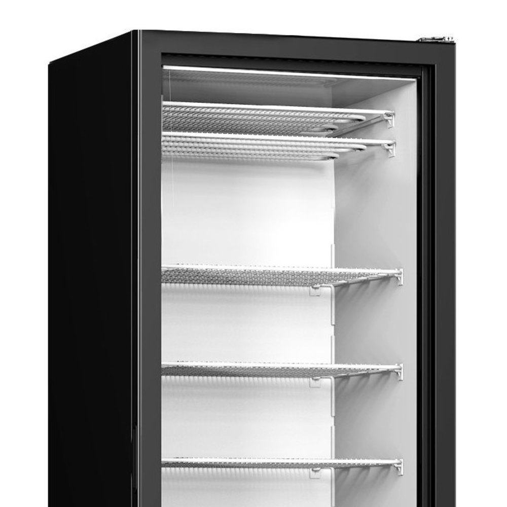 Combisteel Ijsvrieskast | 417l | Zwart | -18°c/-25°c | Statisch | Wielen (geremd) | 667x620x2018(h)mm