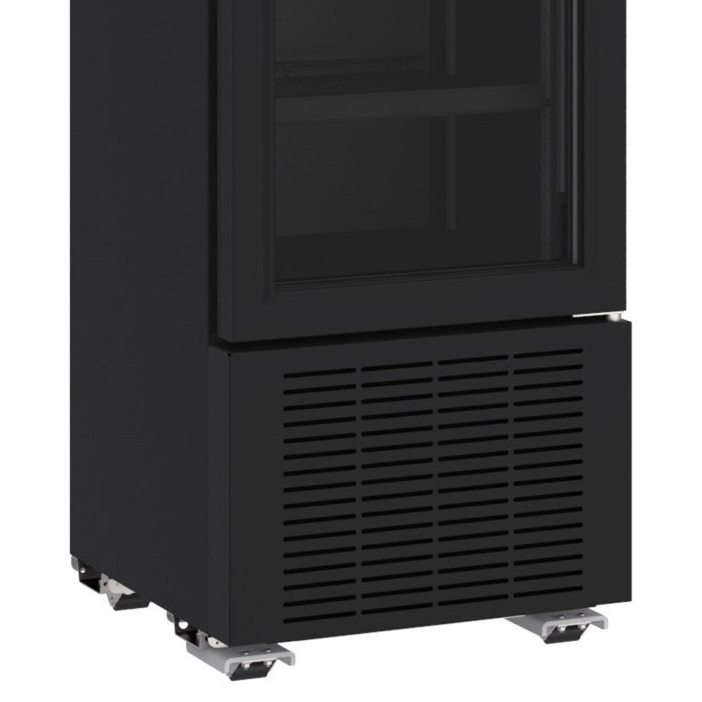 Combisteel Drankenkoeling | 232l | Zwart | +4°c/+10°c | Statisch + Ventilator | Wielen | 450x497x2024(h)mm