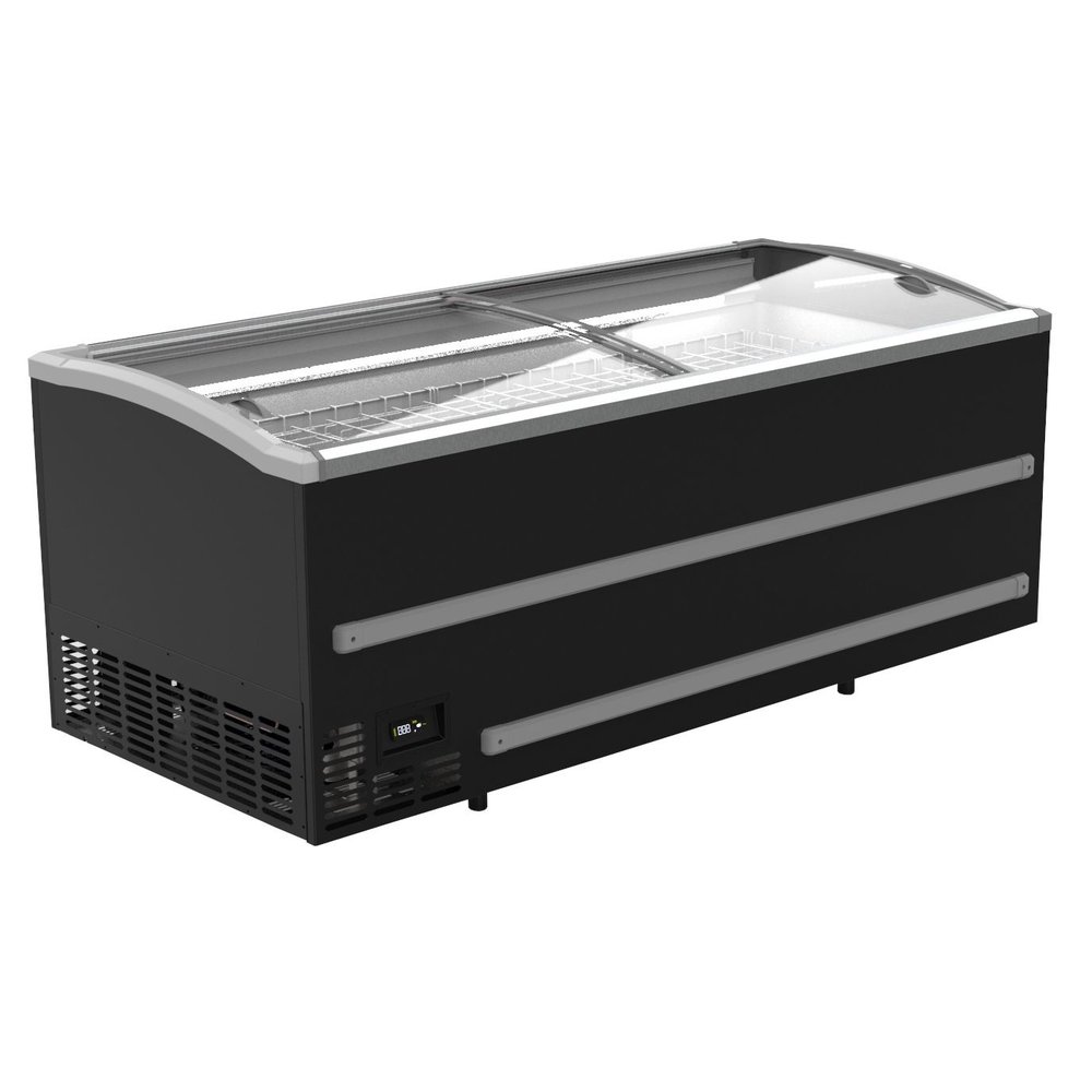 Combisteel Supermarkt Vrieskist | 1136l | Zwart | -18°c/-23°c | Statisch | Schuifdeksels | 2124x952x950(h)mm
