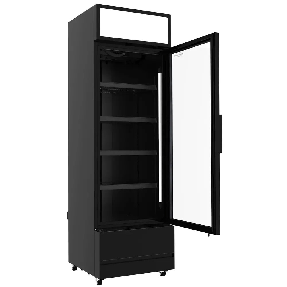 Combisteel Drankenkoeling | 374l | Zwart | +1°c/+10°c | Geforceerd | Wielen (geremd) | 610x610x1973(h)mm