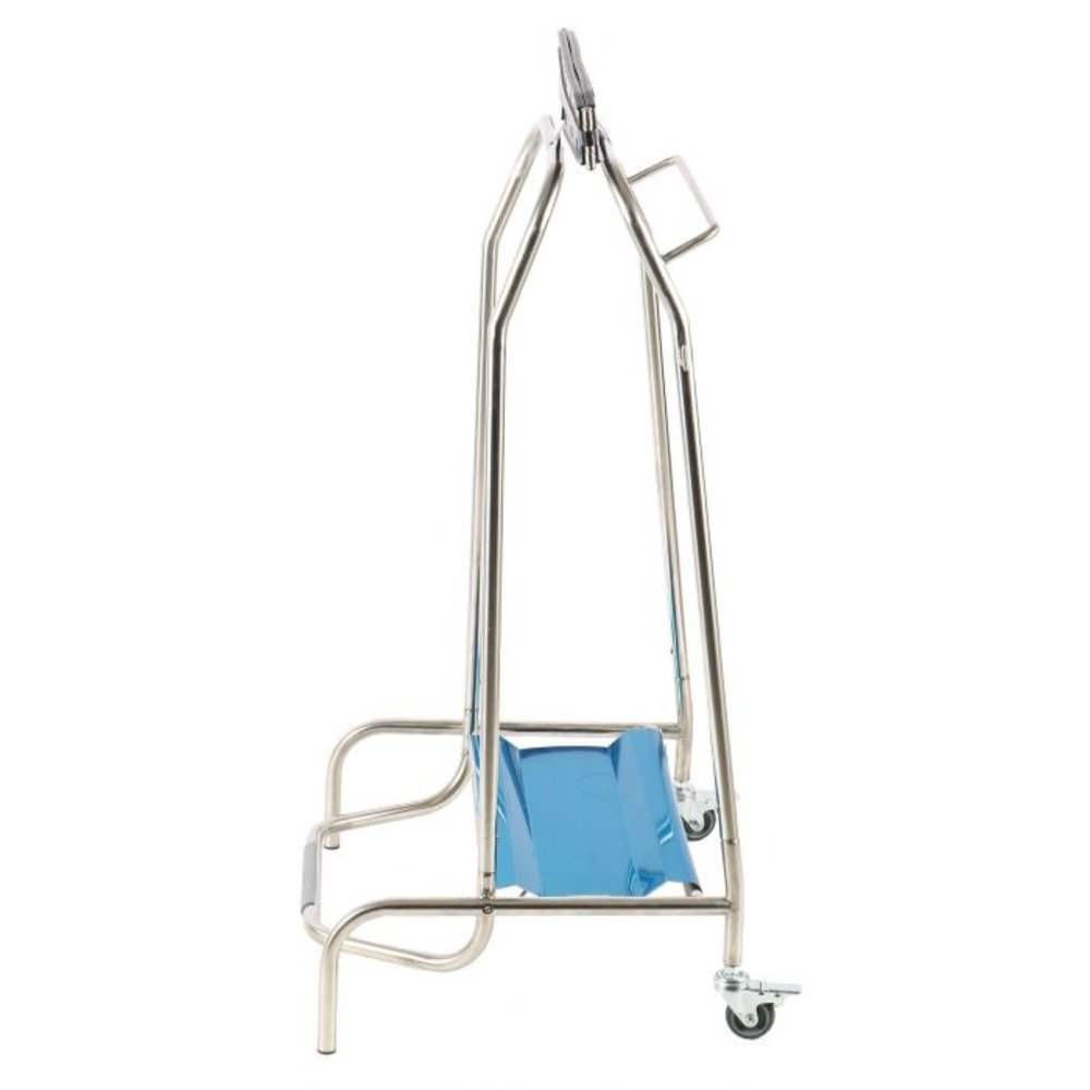 Combisteel Afvalzakhouder | Rvs (glanzend) | Klemsluiting | Wielen (geremd) | 450x600x960(h)mm