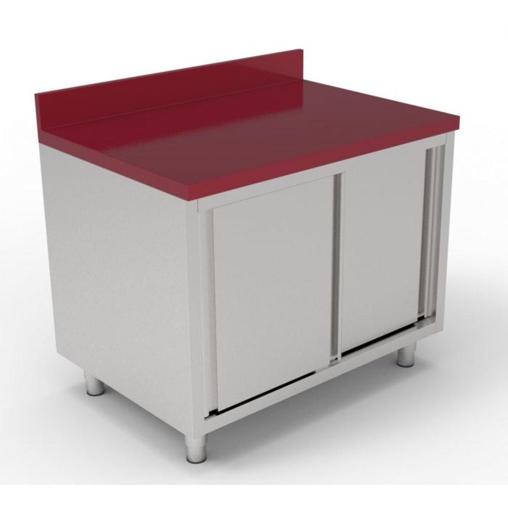 Combisteel Snijwerktafel | Met Onderkast | Schuifdeuren | Rvs | 1200x700x850(h)mm