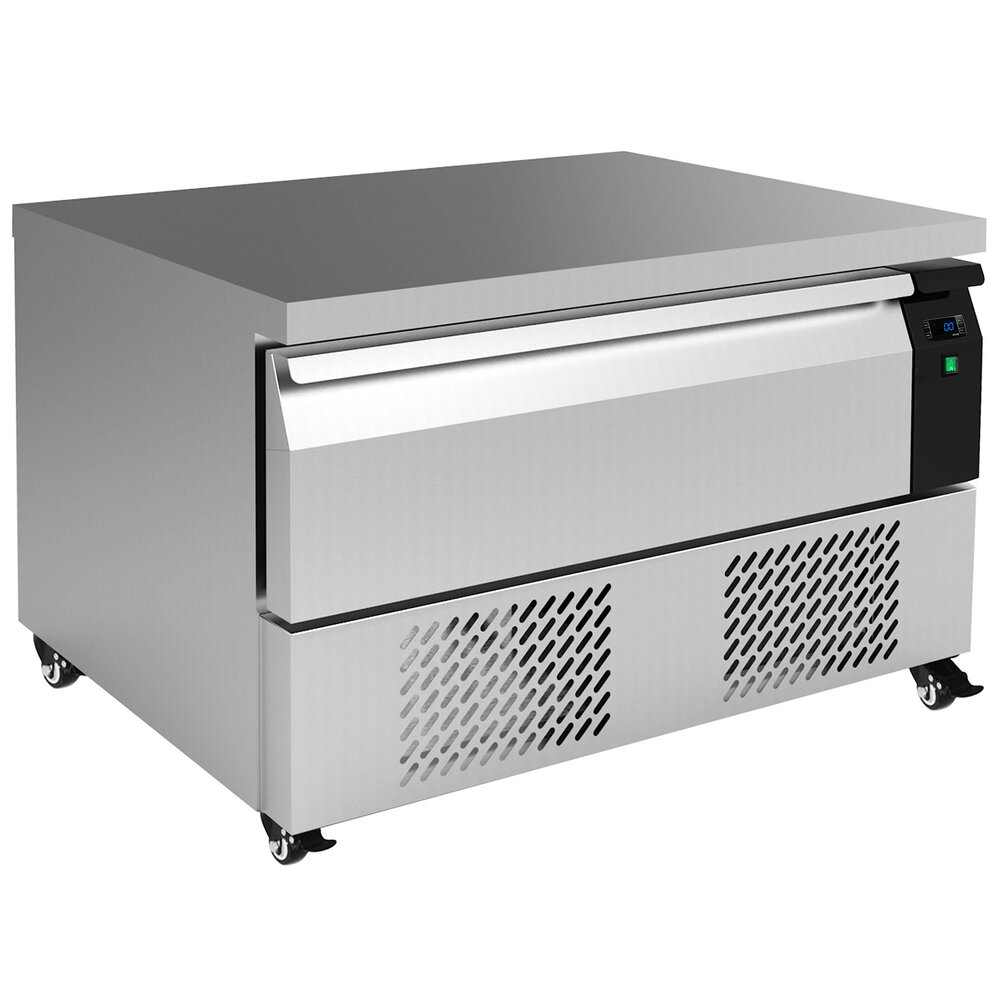 Combisteel Koel-/vrieswerkbank | Laag Model | 78l | 1 Lade (2x 1/1 Gn) | -18°c/-21°c & +1°c/+4°c | Geforceerd | Wielen (geremd) | 905x700x600(h)mm