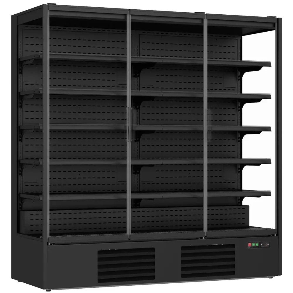 Combisteel Wandkoeling | Marco | Zwart | +2°c/+8°c | Geforceerd | Draaideuren | 1935x740x2010(h)mm