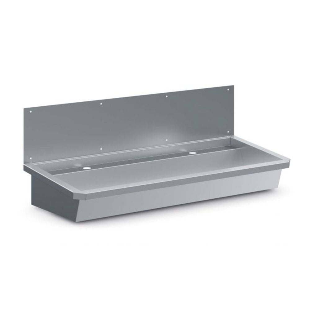 Combisteel Wasbak | Incl. Afvoerplug + Spatscherm | Rvs | 1200x468x438(h)mm