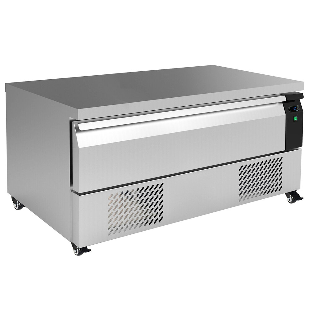 Combisteel Koel-/vrieswerkbank | Laag Model | 116l | 1 Lade (3x 1/1 Gn) | -18°c/-21°c & +1°c/+4°c | Geforceerd | Wielen (geremd) | 1230x700x600(h)mm