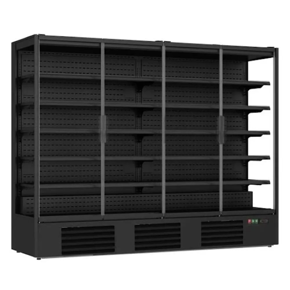 Combisteel Wandkoeling | Marco | Energiezuinig | Zwart | +2°c/+8°c | Geforceerd | Draaideuren | 2560x740x2010(h)mm