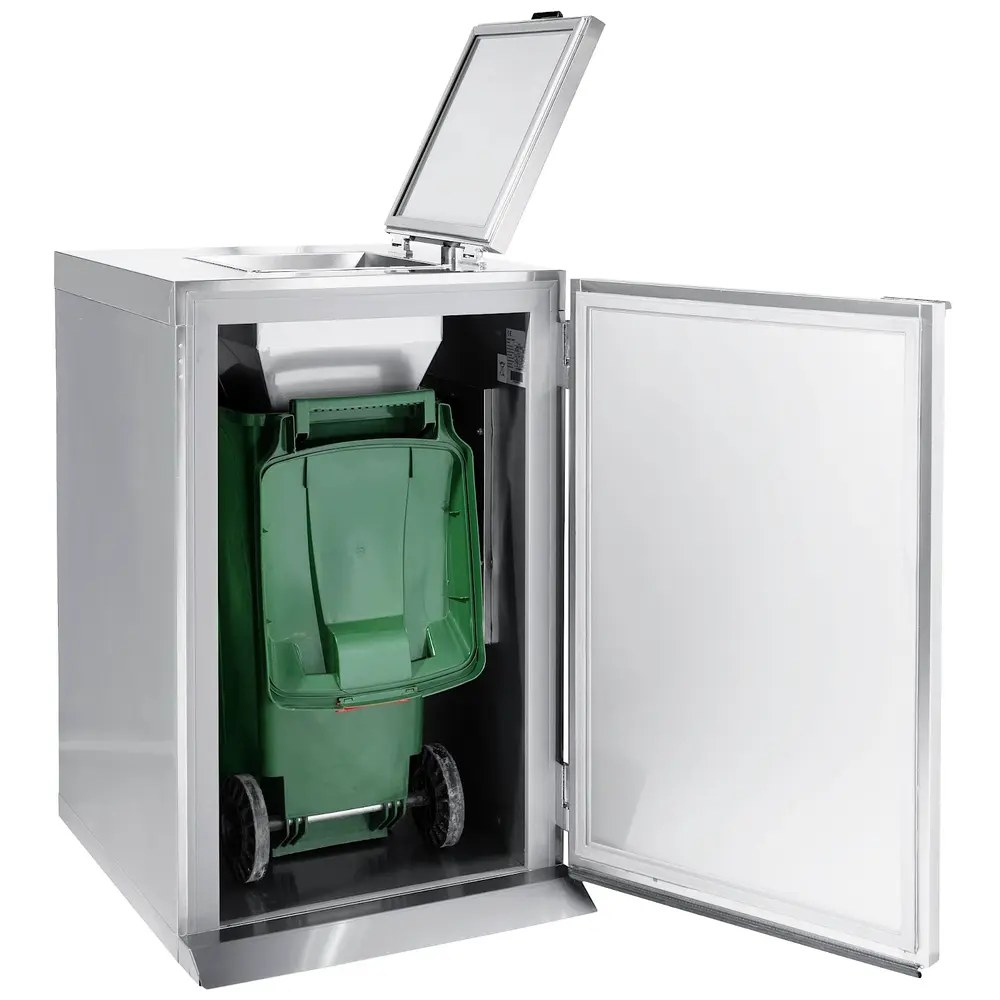 Combisteel Afvalbakkoeler | Enkel (1x 240l-container) | Incl. Koelunit | +2°c/+8°c | 0.25kw (230v) | 1090x980x1280(h)mm