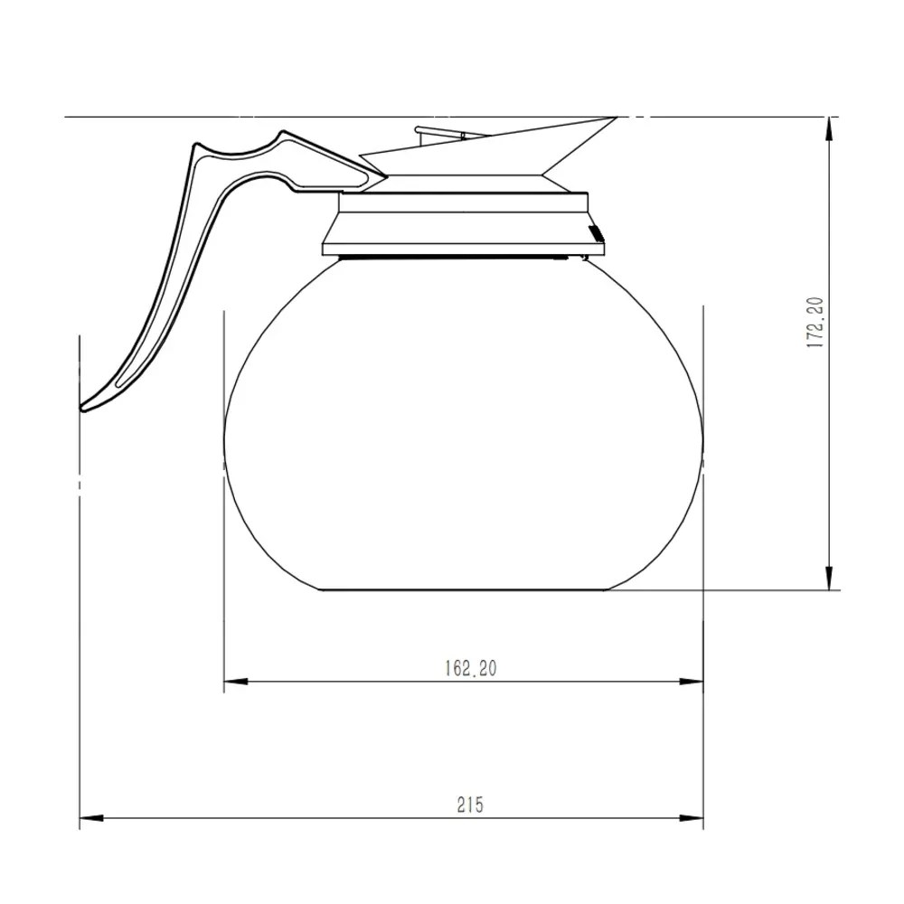 Combisteel Koffiekan | Glas | 1.8l | Combisteel Koffiezetapparaten | 215x162x172(h)mm