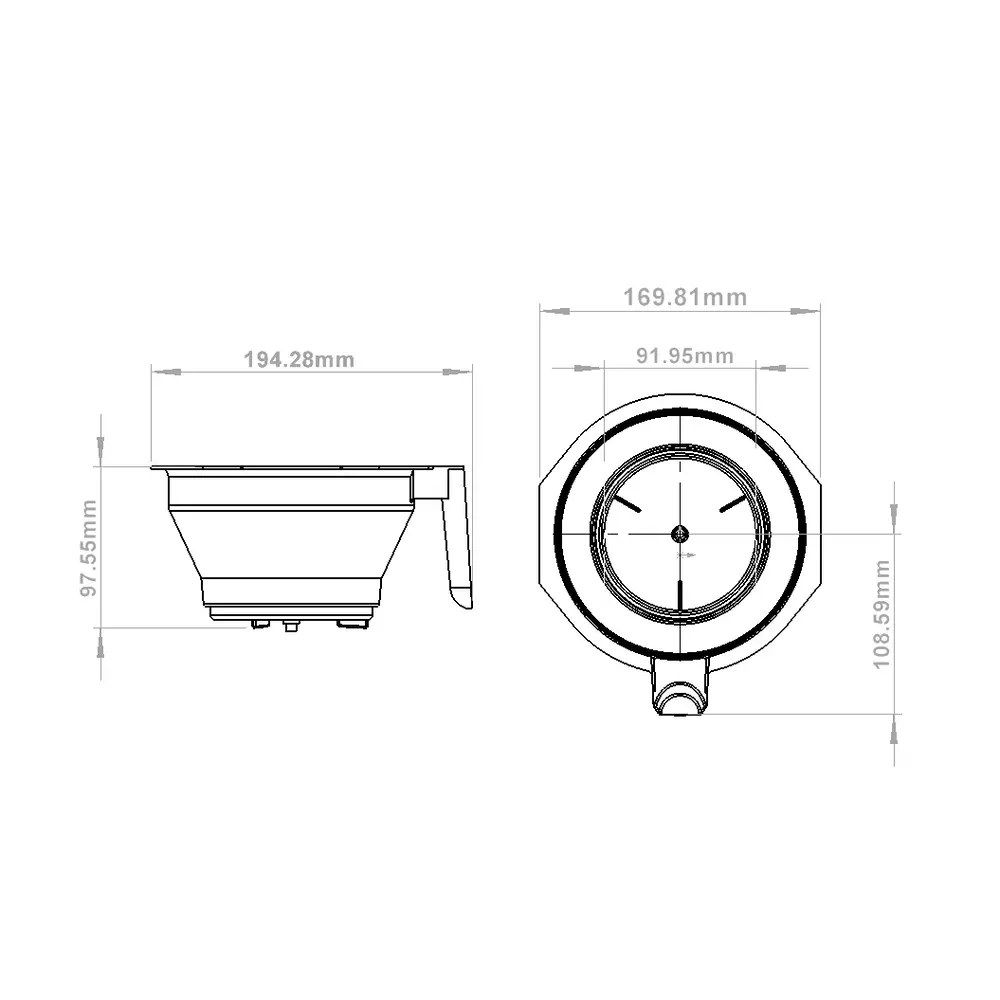 Combisteel Koffiefilterhouder | Combisteel Koffiezetapparaten | 170x195x98(h)mm