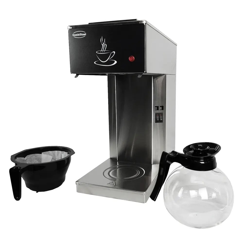 Combisteel Koffiezetapparaat | Rvs | Enkel | 1.8l | Warmhoudfunctie | Incl. Glazen Kan | 2.02kw (230v) | 205x405x455(h)mm