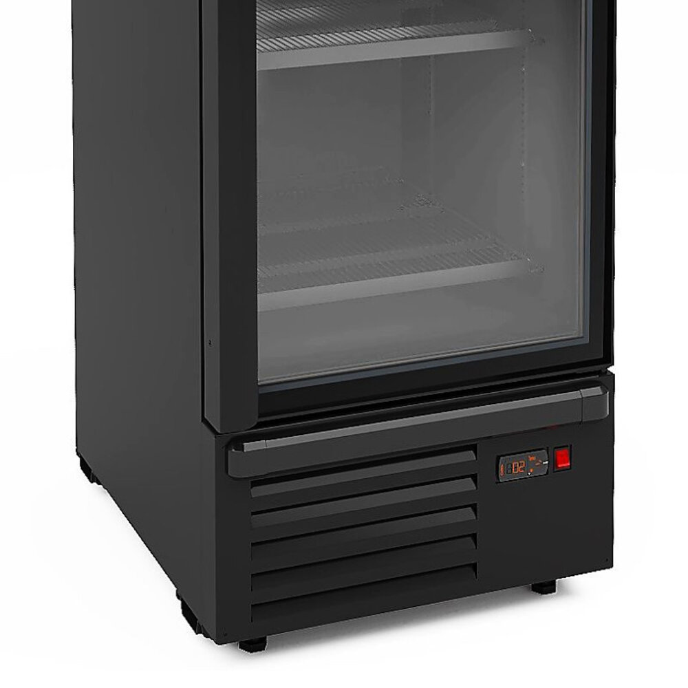 Combisteel Koelkast | 550l | Zwart | +1°c/+7°c | Geforceerd | Wielen | 630x840x2140(h)mm