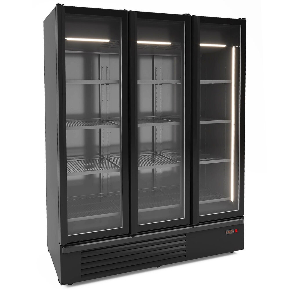 Combisteel Koelkast | 1555l | Zwart | +1°c/+7°c | Geforceerd | Klapdeuren | Wielen | 1620x790x2140(h)mm
