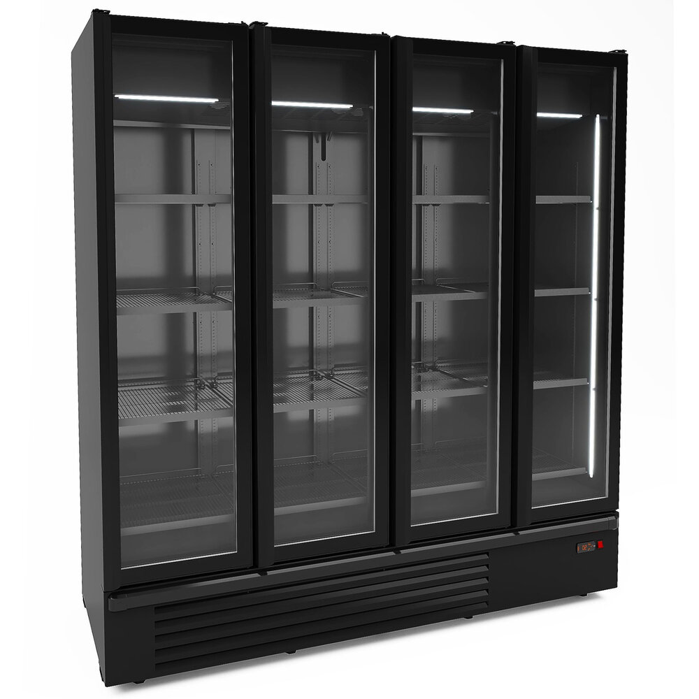 Combisteel Koelkast | 1850l | Zwart | +1°c/+7°c | Geforceerd | Klapdeuren | Wielen | 1910x790x2140(h)mm