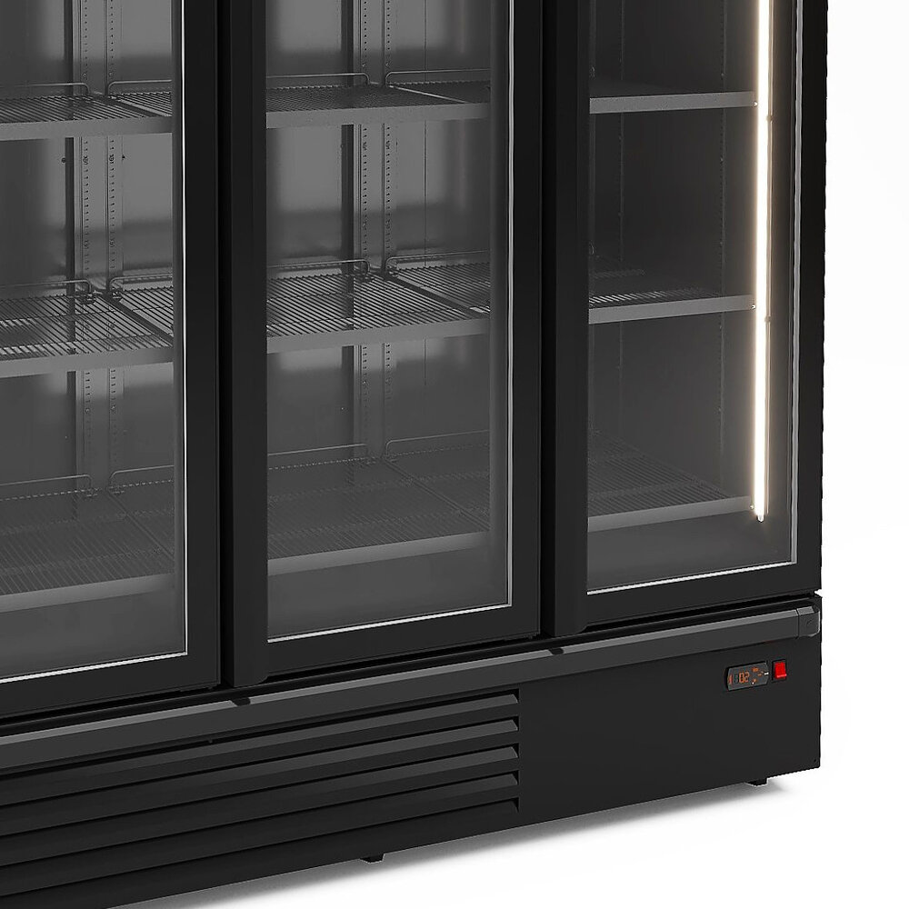 Combisteel Koelkast | 1850l | Zwart | +1°c/+7°c | Geforceerd | Klapdeuren | Wielen | 1910x790x2140(h)mm