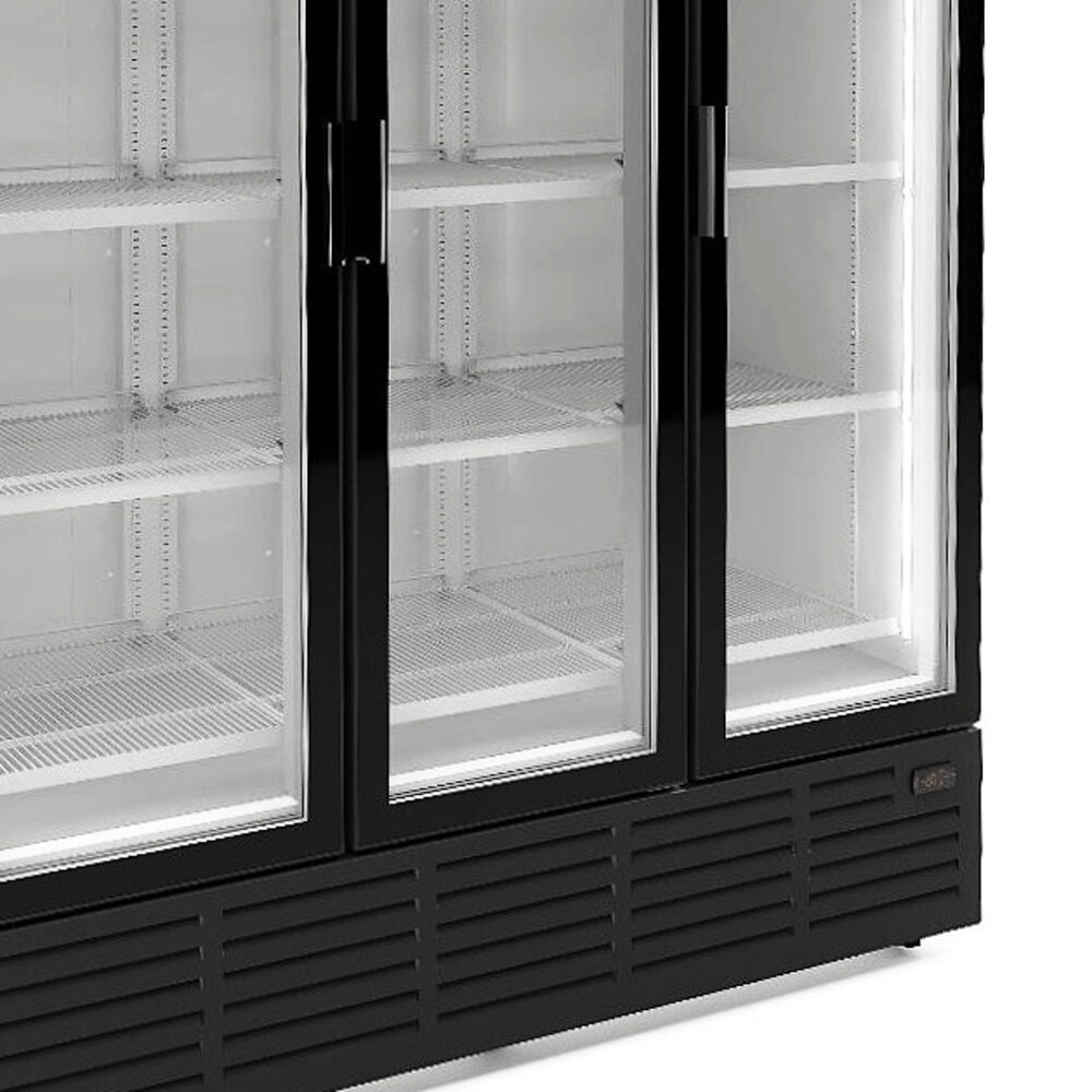 Combisteel Koelkast | 1560l | Zwart/wit | -1°c/+2°c | Geforceerd | Klapdeuren | Wielen | 1620x740x2077(h)mm