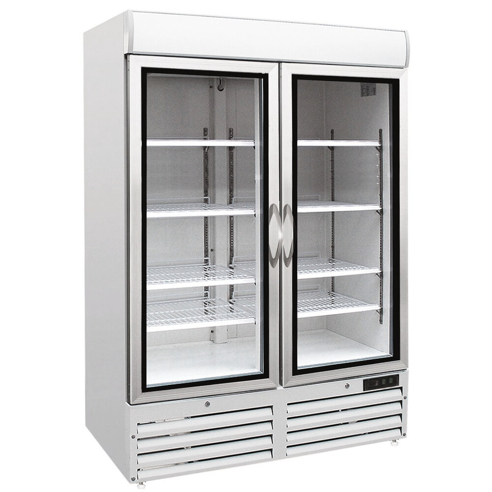 Combisteel Vrieskast | 920l | Wit | -18°c/-24°c | Geforceerd | Klapdeuren | 1370x720x1990(h)mm