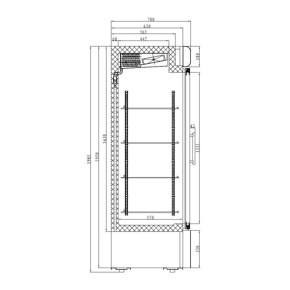 Combisteel Vrieskast | 920l | Wit | -18°c/-24°c | Geforceerd | Klapdeuren | 1370x720x1990(h)mm