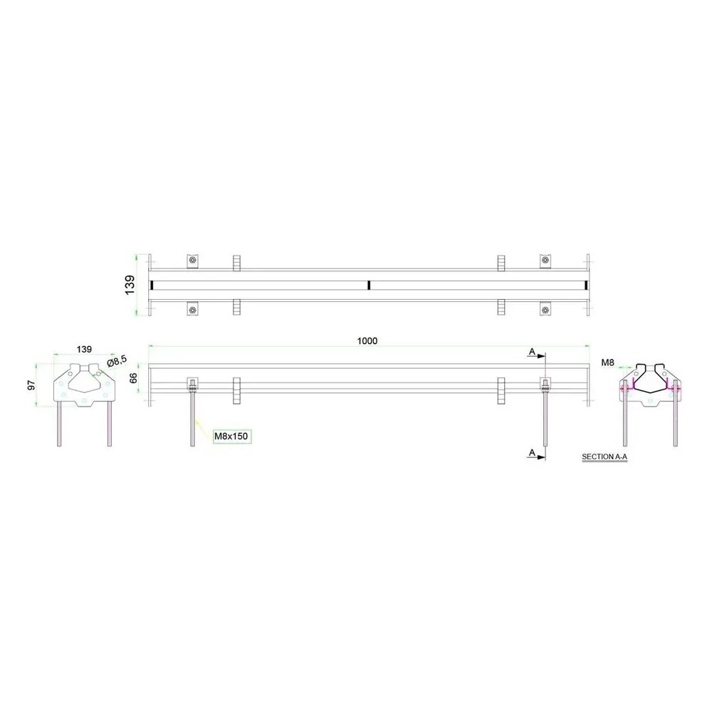 Combisteel Sleufgoot | Rvs | Draagkracht 700kg | Koppelbaar | 1000x66x97(h)mm