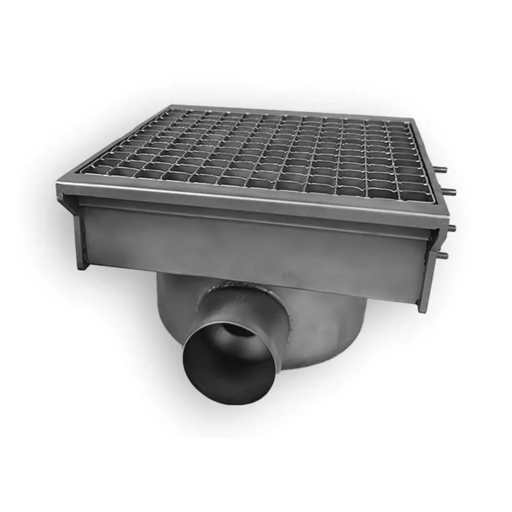 Combisteel Afvoerput | Combisteel Sleufgoten | Rvs | 2 Uitgangen | Draagkracht 700kg | 300x265x175(h)mm