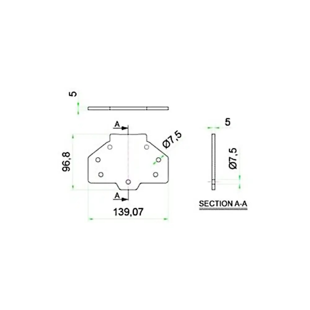 Combisteel Eindstuk | Combisteel Sleufgoten | Rvs | 140x97(h)mm