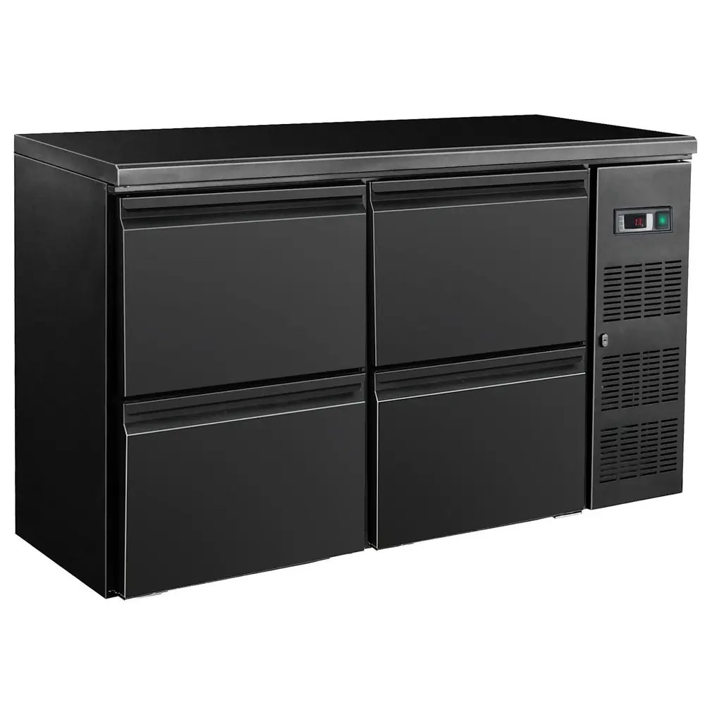 Combisteel Barkoelkast | Standard Line | 350l | Zwart | 0°c/+10°c | Geforceerd | 4 Laden | 1462x513x860(h)mm