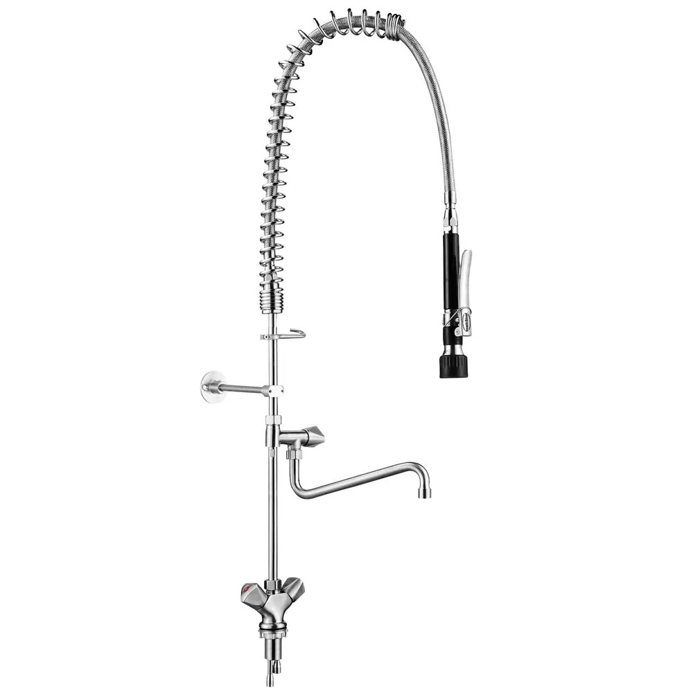 Combisteel Voorspoeldouche | Flexibele Hals | Zwenkkraan | Mengkraan | 1-gats | 390x975(h)mm