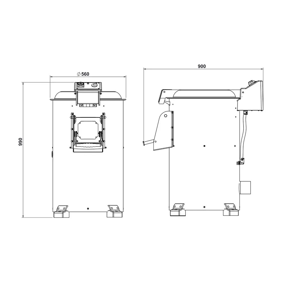 Combisteel Aardappelschilmachine | 500kg/u | Lading 25kg | 1.1kw (230v) | 560x900x990(h)mm