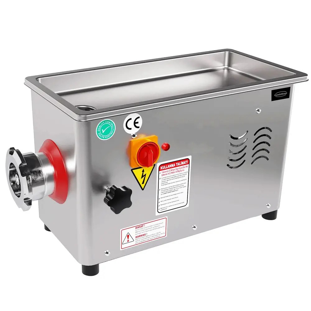 Combisteel Vlees-/gehaktmolen | Mes N°12 (ø120mm) | 90kg/u | Vaste Kop | 0.55kw (230v) | 310x650x400(h)mm