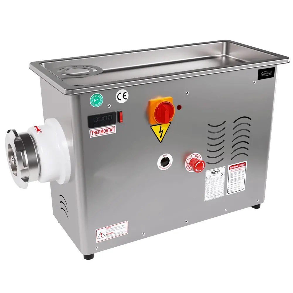 Combisteel Vlees-/gehaktmolen | Mes N°22 (ø220mm) | 450kg/u | Vaste Kop (gekoeld) | 1.5kw (400v) | 390x870x570(h)mm