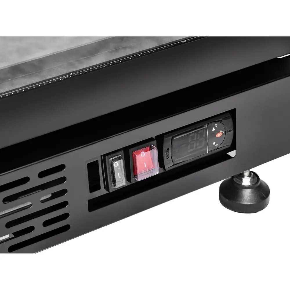 Combisteel Koelkast | Nap | 1200l | Zwart | +2°c/+10°c | Geforceerd | Draaideuren | Anti-condens Verwarming | Wielen (geremd) | 1600x600x2100(h)mm