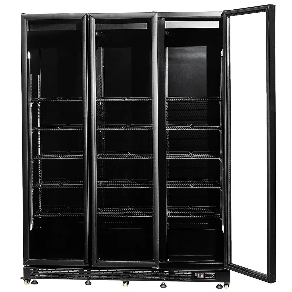 Combisteel Koelkast | Nap | 1200l | Zwart | +2°c/+10°c | Geforceerd | Draaideuren | Anti-condens Verwarming | Wielen (geremd) | 1600x600x2100(h)mm