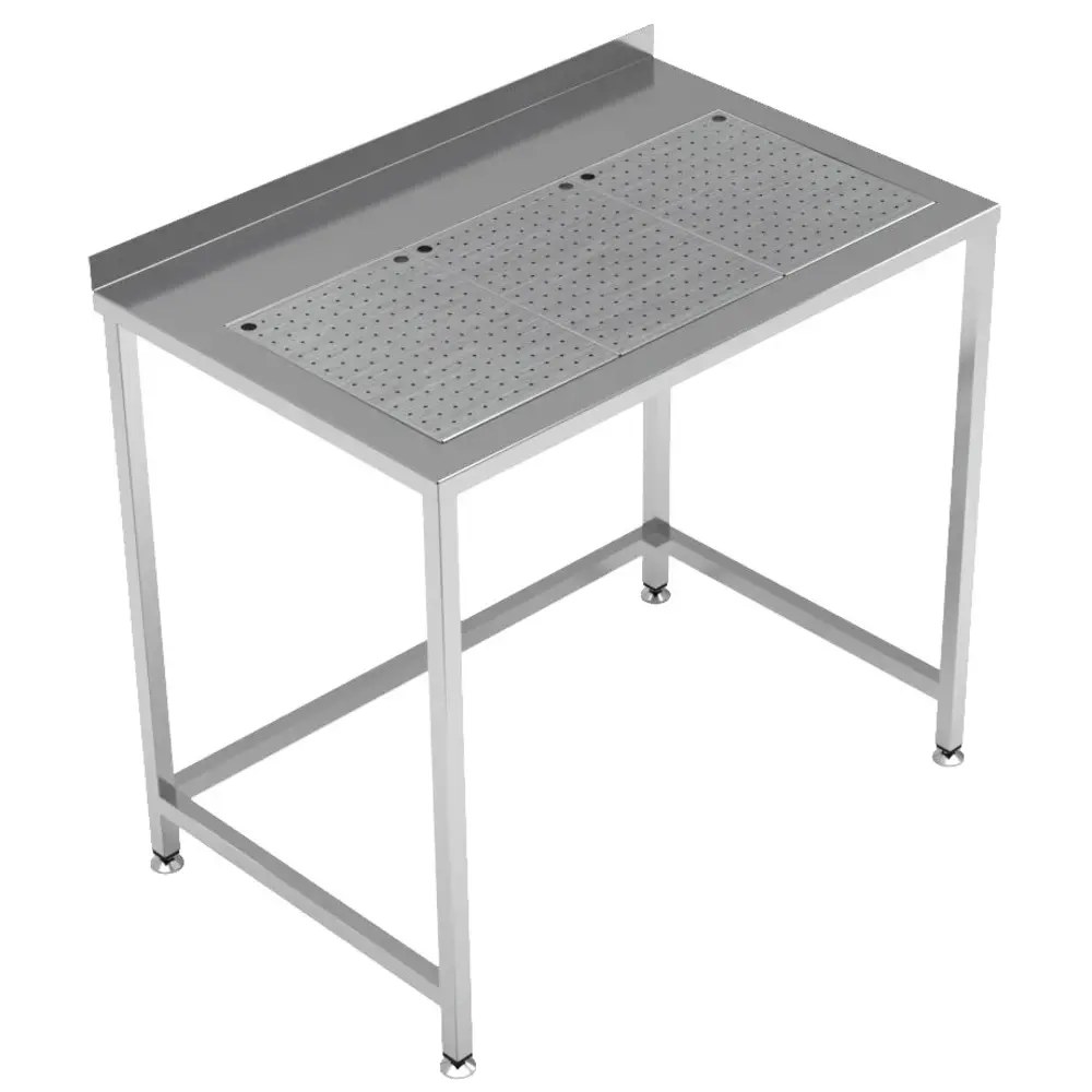Combisteel Werktafel | Rvs | Lekbak | Achteropstand | Zelfmontage | 700x650x900(h)mm