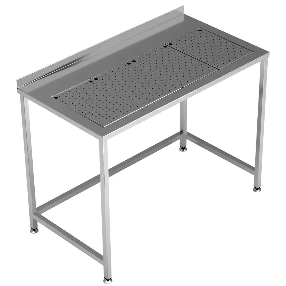 Combisteel Werktafel | Rvs | Lekbak | Achteropstand | Zelfmontage | 1200x650x900(h)mm