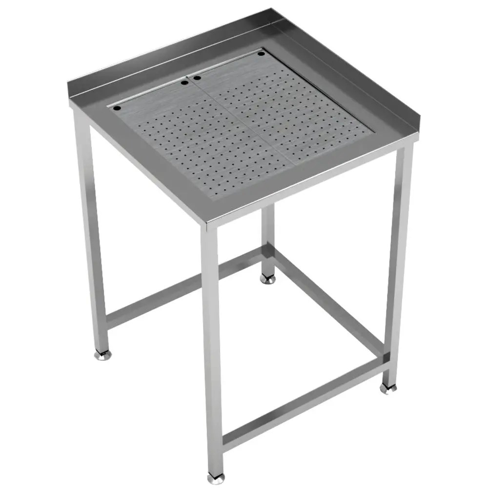 Combisteel Werktafel | Rvs | Lekbak | Hoekelement | Achteropstand | Zelfmontage | 650x650x900(h)mm