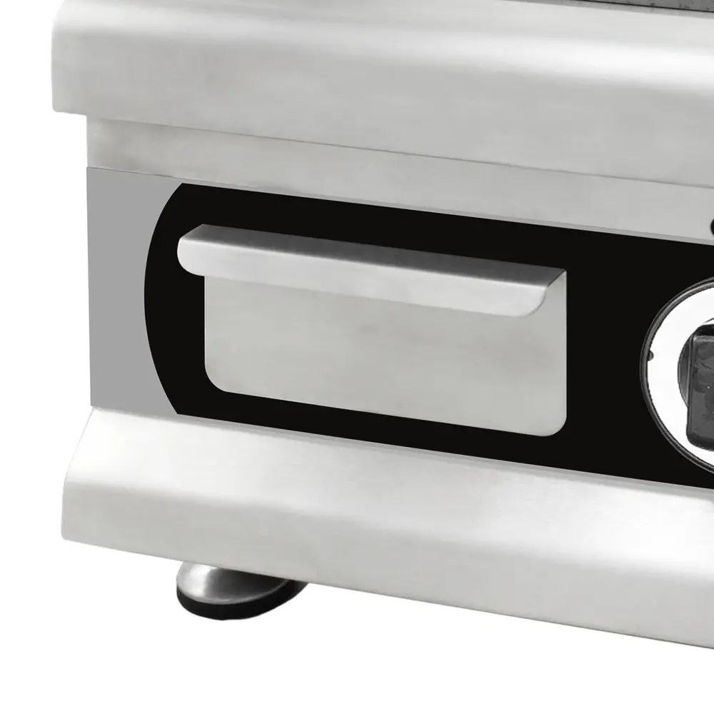 Combisteel Bak-/grillplaat | Aardgas | Glad Oppervlak 350x400 (rvs) | 3kw | Piëzo Ontsteking | 400x575x365(h)mm