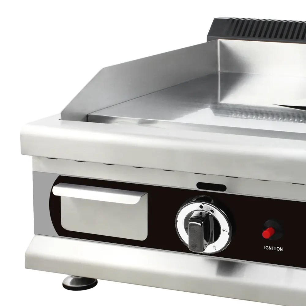 Combisteel Bak-/grillplaat | Propaangas | Glad Oppervlak 750x400 (verchroomd) | 6kw | Piëzo Ontsteking | 800x575x365(h)mm
