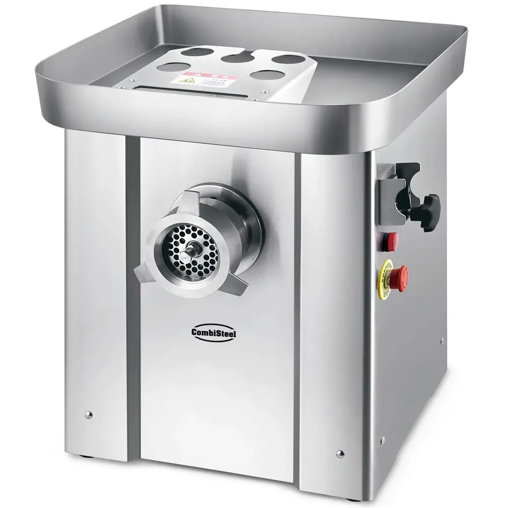 Combisteel Vlees-/gehaktmolen | Mes N°32 (ø32mm) | 500 Kg/u | Verwijderbare Kop | 1.5 kW (400v) | Incl. 5 Roosters (ø0/3/5/9/16mm) | 566x520x636(h)mm