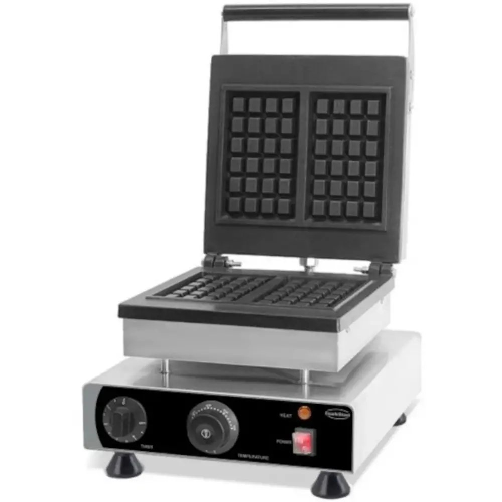 Combisteel Wafelijzer | Enkel | Brusselse Wafels (162x98x24mm) | 1.75kw (230v) | Timer | 305x430x505(h)mm